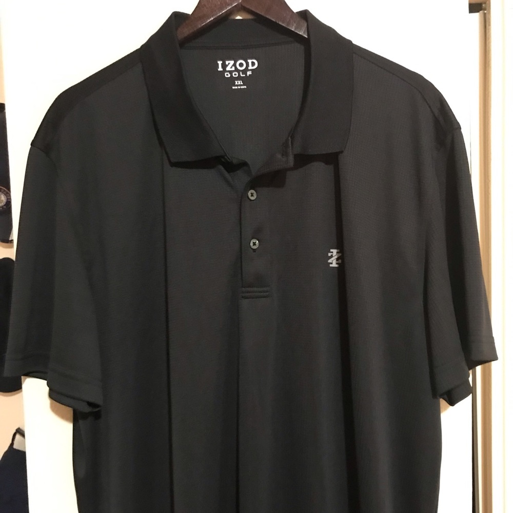 Mens XXL IZOD Black Golf Polo